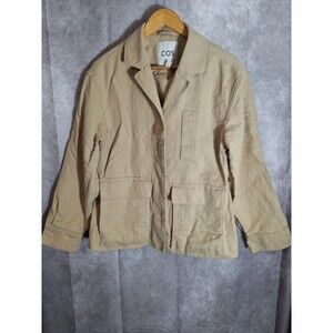 COS Relaxed Fit Linen Blend Utility Jacket Womens Small Chore Barn Career Casual